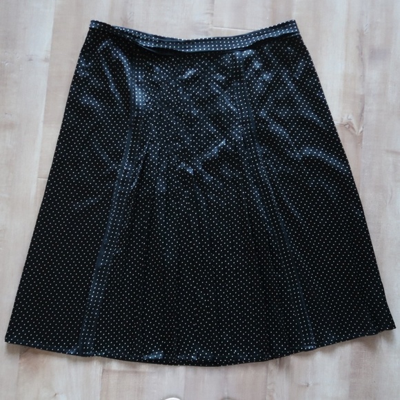 98% Silk ADEC 2 Polka Dot Midi Pleated Skirt Size 8 - Picture 8 of 8